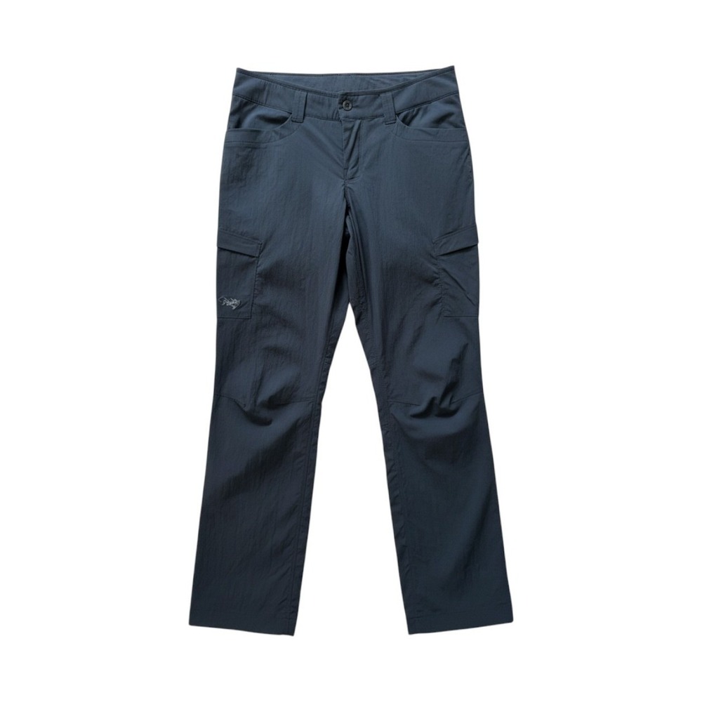Arcteryx Parapet Cargo Pants Womens 6 Black Hiking Technical Nylon Straight Leg